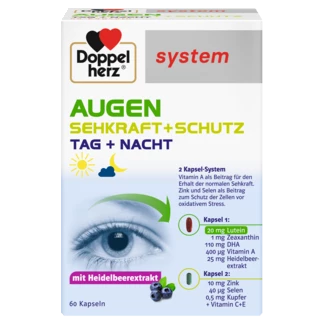Abbildung der Produktverpackung Doppelherz system AUGEN SEHKRAFT + SCHUTZ  Frontansicht